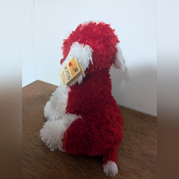 Boyds Bears Red and White Plush Dog Toy - Picture 6 of 9
